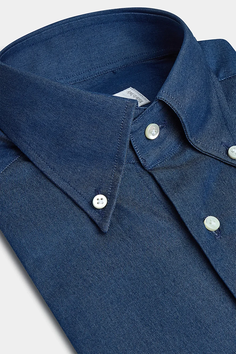 Button down denim shirt ”Sartoriale collection” - Made In Italy - Image 4