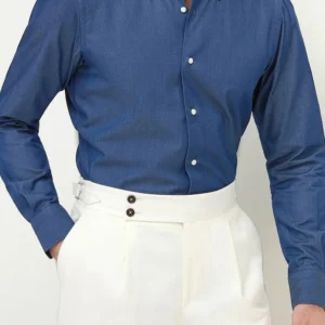 Button down denim shirt ”Sartoriale collection” - Made In Italy