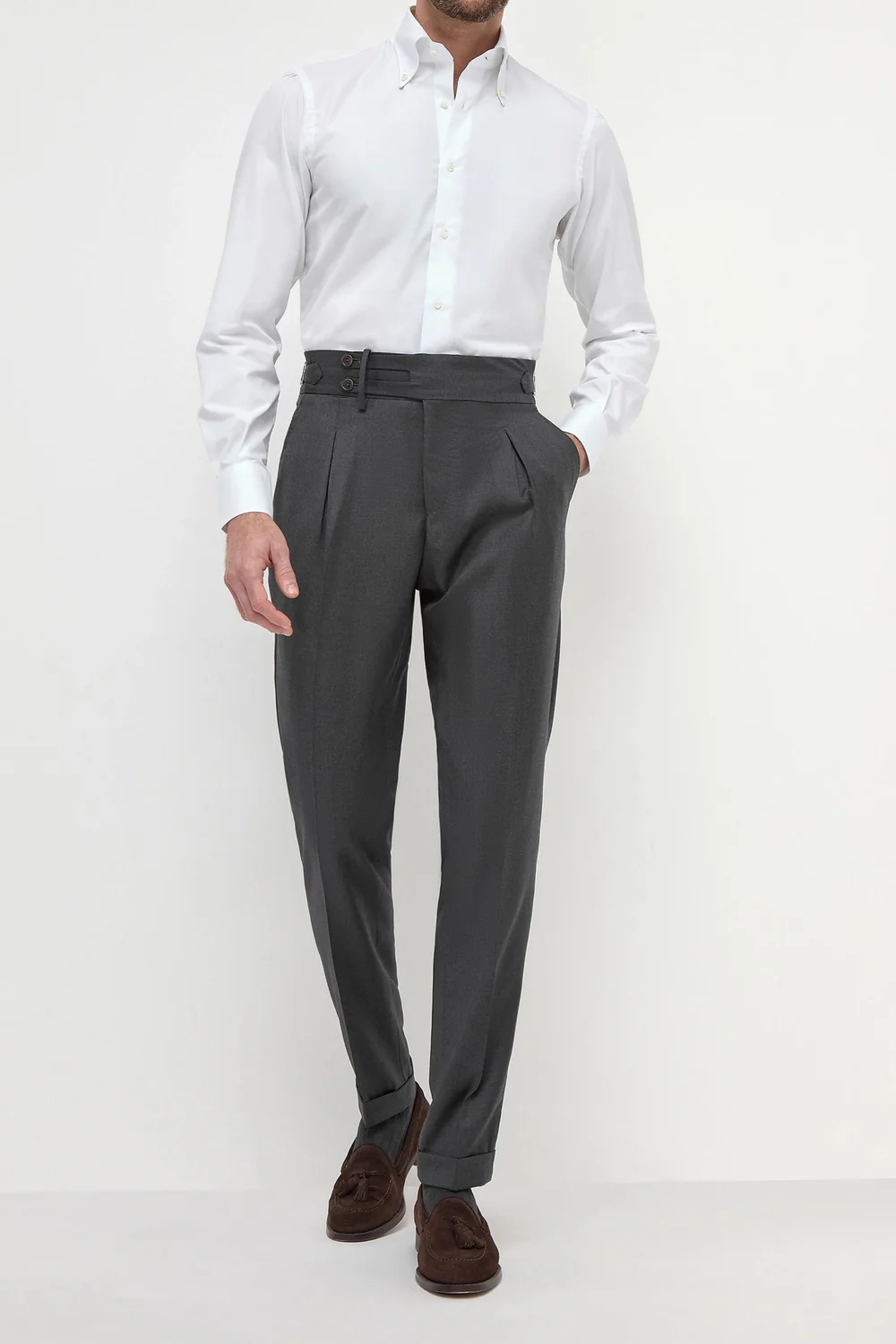 Button down white shirt ”Sartoriale collection”- Made In Italy - Image 3