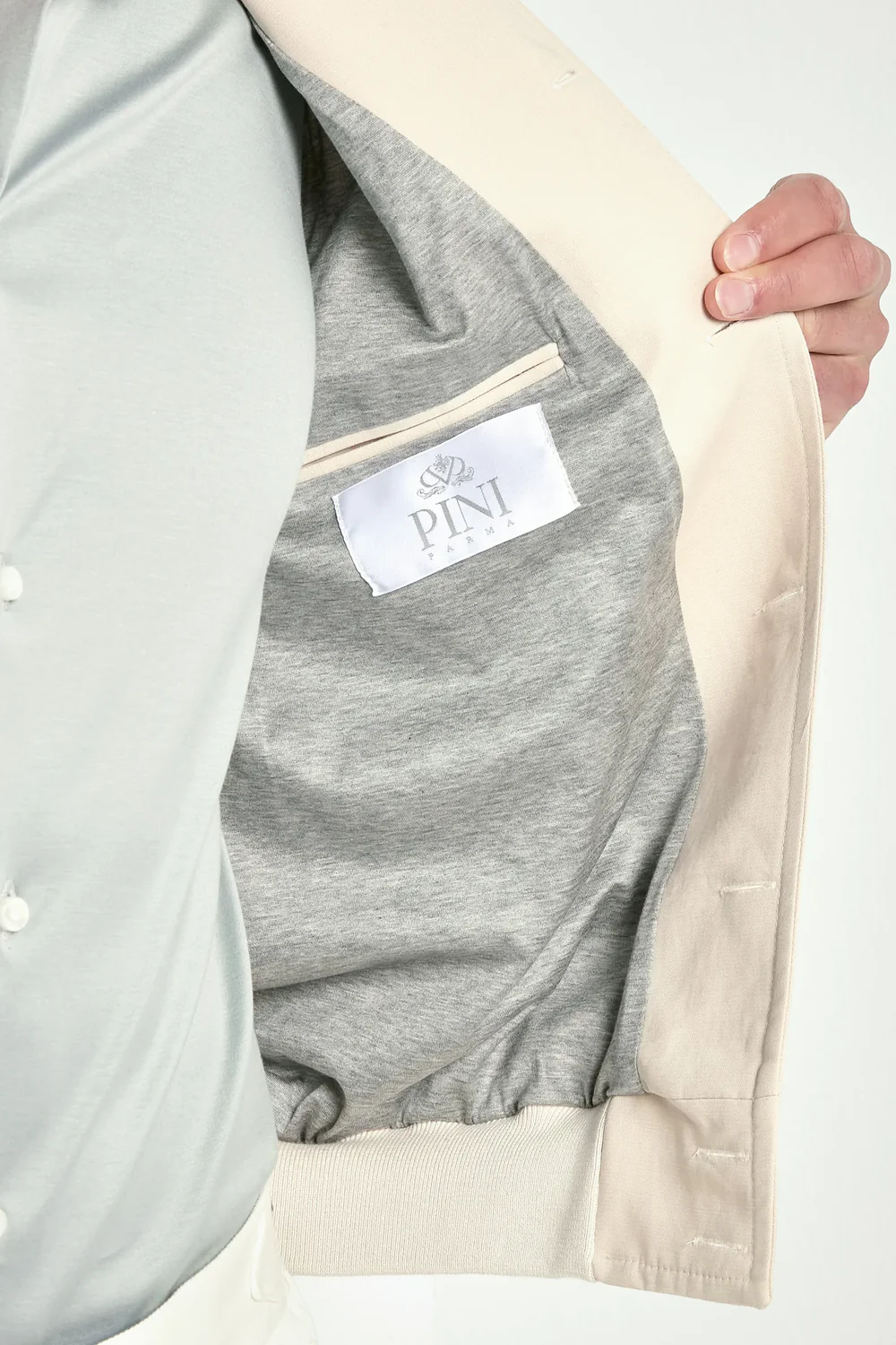 Beige cotton bomber - Made in Italy - Image 5
